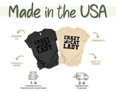 Crazy Cat Lady T-shirt, Funny Cat Shirt, Cat Mom Shirt, Cat Lover Shirt, Cat Mama Gift, Cat Lover Gift, Pet Owner Shirt