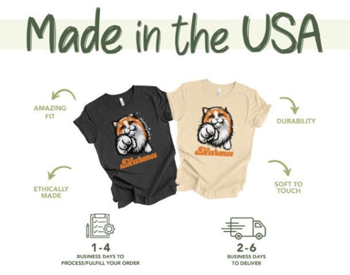 Funny Karma Cat Tee, Women's Cat Shirt, Cat Lovers Gift, Birthday Gift Shirt, Cute Cats Shirt, Funny Kitten Shirt, Funny Karma Cat Tee