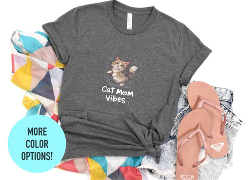 Cat Mom Vibes T-shirt, Cat Mom Shirt, Cat Mom Gifts, Mothers Day Shirt, Gifts For Moms, Cat Paws Shirt, Funny Cat Mom Shirt