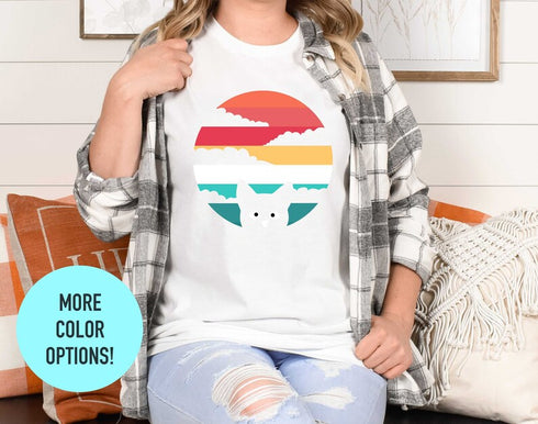 Funny Cat Sunset Shirt, Cat Mom T-shirt, Sunset Shirt For Cat Lover, Funny Shirts, Cute Cat Shirt, Gift For Cat Owners, Sunset Shirt
