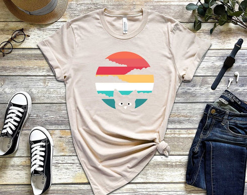 Funny Cat Sunset Shirt, Cat Mom T-shirt, Sunset Shirt For Cat Lover, Funny Shirts, Cute Cat Shirt, Gift For Cat Owners, Sunset Shirt