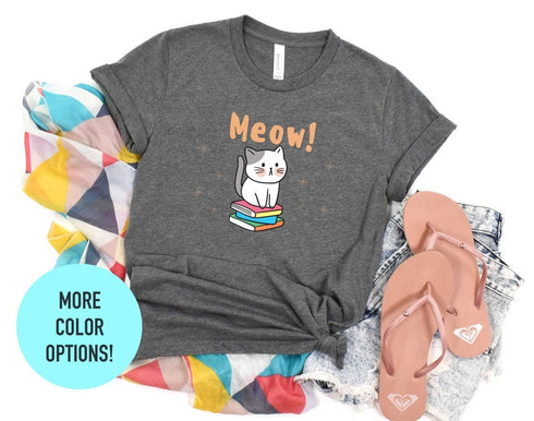 Funny Cat Meow Shirt, Cute Cat Shirt, Gift For Cat Owners, Cute Meow Shirt, Cat Mom T-shirt, Meow Shirt For Cat Lover, Funny Shirts