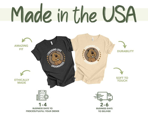 I Freaking Love Groundhog T-Shirt, Cute Groundhog T-Shirt, Animal Lovers Sweatshirt, Unisex Tee, Unique Gift for Groundhog, Groundhog Print