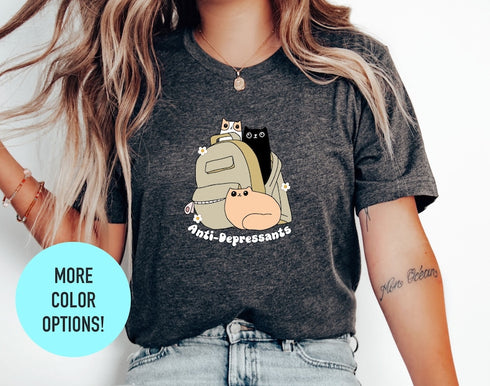 Anti Depressants Shirt, Cat Mom Shirt, Cat Mom Life Shirt, Cat Mom Vibes Shirt, Cat Lover Shirt, Fur Mama Shirt, Cat Lover Gift