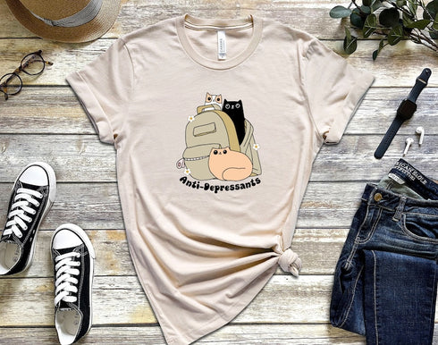 Anti Depressants Shirt, Cat Mom Shirt, Cat Mom Life Shirt, Cat Mom Vibes Shirt, Cat Lover Shirt, Fur Mama Shirt, Cat Lover Gift