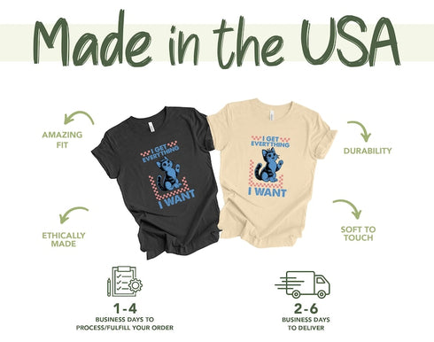 I Get Everything I Want T-Shirt, Cat Grandma Shirt, Kitty Mom Shirts, Best Cat Mom Shirt, Animal Lover Tee, Floral Cat Shirt, Gift for Mom