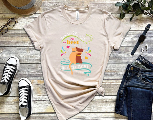 Besties Cat And Dog T-shirt, Bestie Matching Tee, Best Friends Shirt, Best Friend Tee, Cat Lover Shirt, Dog Lover Tee