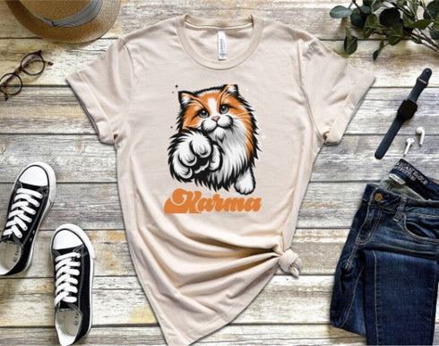Funny Karma Cat Tee, Women's Cat Shirt, Cat Lovers Gift, Birthday Gift Shirt, Cute Cats Shirt, Funny Kitten Shirt, Funny Karma Cat Tee