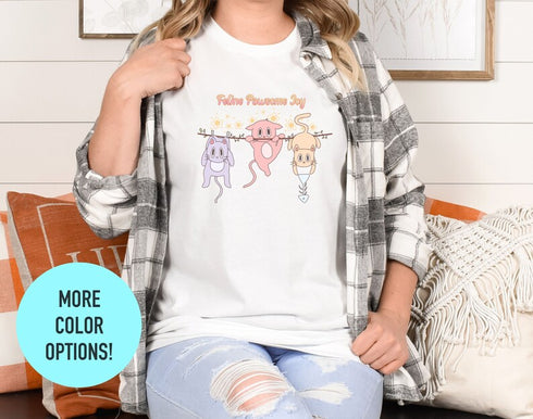 Feline Pawsome Joy Kittens T-shirt, Kittens Hanging Shirt, Cute Cat Shirt, Cat Shirt Kids, Funny Cat Shirt, Shirt For Cat Lover