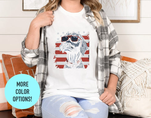 American Dog T-shirt, American Flag Shirt, Cool Dog Shirt, Mother's Day Shirt, Gifts For Moms, New Puppy Gift, Dog Lover Gift, Dog Mom Shirt