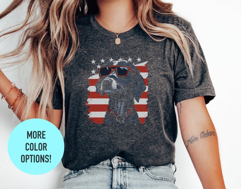 American Dog T-shirt, American Flag Shirt, Cool Dog Shirt, Mother's Day Shirt, Gifts For Moms, New Puppy Gift, Dog Lover Gift, Dog Mom Shirt