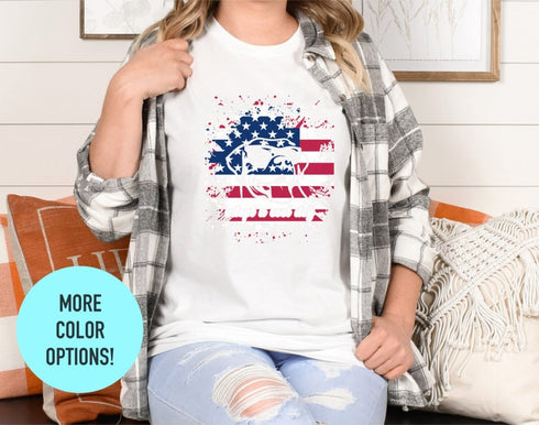 Adopt A Cool Dog Shirt, Funny Dog Shirt, Dog Lover Gift, Dog Mom Shirt, Patriotic Dog Shirts For Her, American Flag Shirts