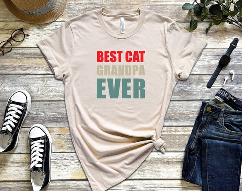 Best Cat Grandpa Ever T-shirt, Cat Lover Tee, Funny Cat Shirt, Cat Lover Shirt, Cat Lover Gift, Cat Mom Shirt, Funny Cat Grandpa Shirt