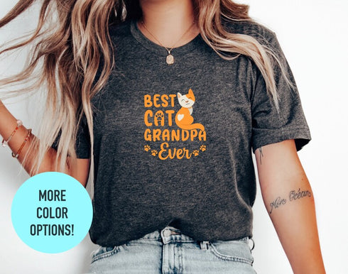 Best Cat Grandpa Ever T-shirt, Cat Lover Tee, Funny Cat Shirt, Cat Lover Shirt, Cat Lover Gift, Cat Mom Shirt, Funny Cat Grandpa Shirt