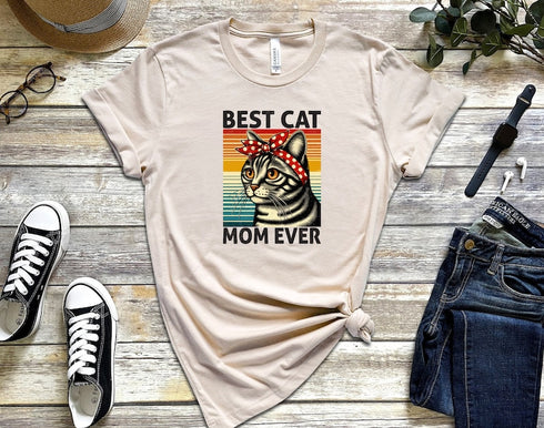 Best Cat Mom Ever T-shirt, Funny Cat Shirt, Cat Mom Gift, Cute Shit Tee, Cat Mom Shirt, Cat Lover Tee, Cute Cat Kitty T-shirt