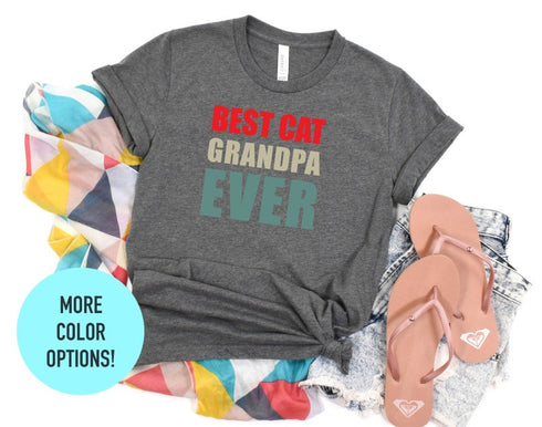 Best Cat Grandpa Ever T-shirt, Cat Lover Tee, Funny Cat Shirt, Cat Lover Shirt, Cat Lover Gift, Cat Mom Shirt, Funny Cat Grandpa Shirt