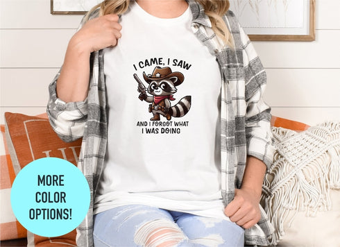 I Came I Saw Raccoon T-Shirt, Vintage Cowboy Racoon Shirt, Funny Animal Shirt, Raccoon Lovers Gifts, Funny Cowboy Shirt, Funny Graphic Shirt