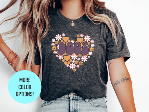Dog Tshirts For Women | Dog Mom Tshirt | Fur Mama Shirt | Dog Owner Tshirt | For Dog Lover | Floral Dog Lover Shirt | For Dog Lover Gift |