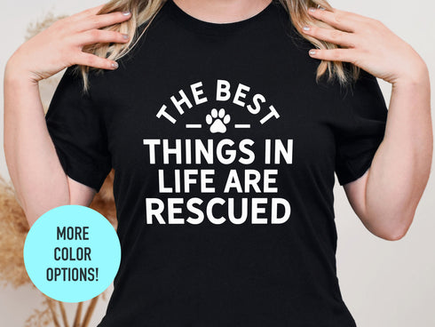 Dog Rescue Shirt, Animal Rescuer Shirt, Rescue Dog Tshirt, Paw Print, Dog Paw T-shirt, Animal Rescue, Fur Mama, Dog Lover Gift, Adopt A Dog