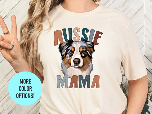 Aussie Mama Shirt, Aussie Lover Shirt, Australian Shepherd Dog Tshirt, Canine Lover, Animal Shirt, Dog Mom Shirt, Aussie Shepherd Mom Shirt
