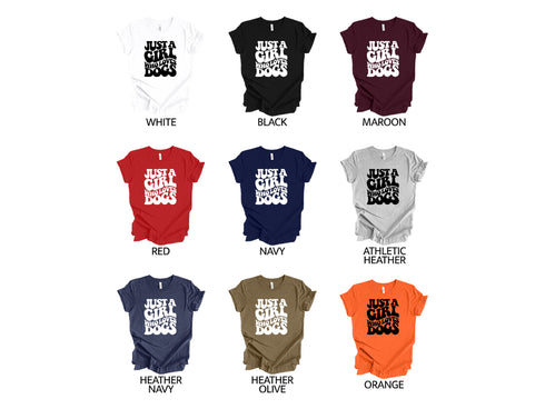 Just A Girl Who Love Dog Tee, Gift For Girlfriend, Dog Lover Gifts, Shirt For New Dog Owner, Pet Lover Shirt, Dog Mom Shirt, Fur Mama Tshirt