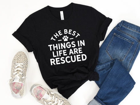 Dog Rescue Shirt, Animal Rescuer Shirt, Rescue Dog Tshirt, Paw Print, Dog Paw T-shirt, Animal Rescue, Fur Mama, Dog Lover Gift, Adopt A Dog