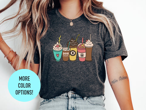 Dog Mom T-Shirt, Coffee And Dog Mom Shirt, Mother's Day Gift, Gift For Dog Lover, Dog Mom Shirt, Coffee Lover Tee, Fur Mama Shirt, Gift For