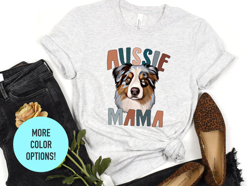 Aussie Mama Shirt, Aussie Lover Shirt, Australian Shepherd Dog Tshirt, Canine Lover, Animal Shirt, Dog Mom Shirt, Aussie Shepherd Mom Shirt