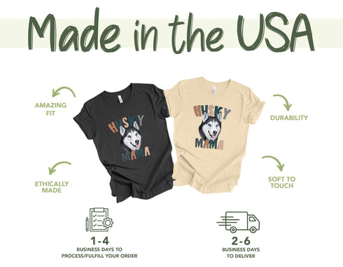 Husky Dog Mama Shirt, Pet Mom Gift for Husky Dog Lovers, Husky Dog Owner Shirt, Husky Dog Mama Tee, Husky Dog Lover Shirt, Fur Mama