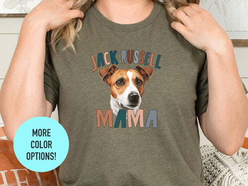 Jack Rusell Dog Mama Unisex Shirt, Gift for Jack Rusell Lovers, New Dog Owner Shirt, Jack Rusell Lover Tee, Dog Lover Shirt, Fur Mama