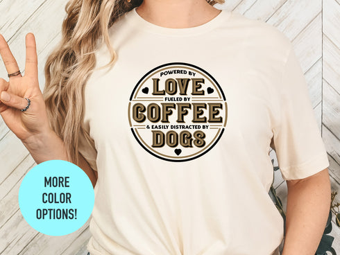 Coffee Lover Unisex Shirt, Pet Mom, Gift for Dog Lovers, New Dog Owner Shirt, Dog Mama Tee, Dog Lover Shirt, Coffee Lover Tshirt