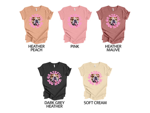 Bulldog Coffee Mama Shirt, Pet Mom Gift for Bulldog Lovers, Bulldog Dog Owner Shirt, Bulldog Dog Mama Tee, Bulldog Dog Lover Shirt, Coffee