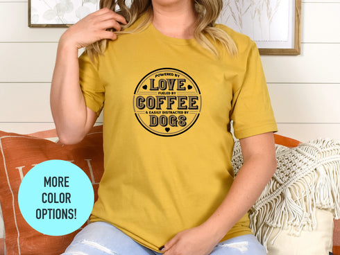 Coffee Lover Unisex Shirt, Pet Mom, Gift for Dog Lovers, New Dog Owner Shirt, Dog Mama Tee, Dog Lover Shirt, Coffee Lover Tshirt